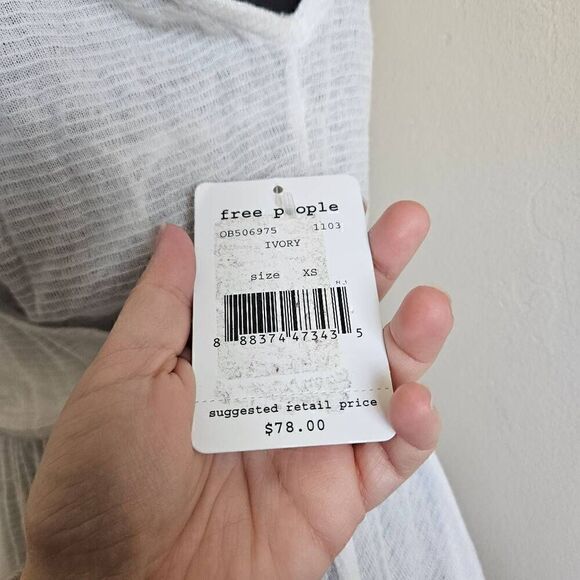 NWT Free People Float Away Asymmetrical Tank Top - Picture 5 of 9